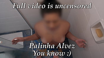 Preview 1 of Selena Gamez Sex - Natural tits amateur Palinha Alvez 18 yo latina babe with fat ass in first porn video with blowjob,  fucking and facial