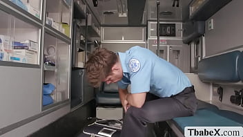 Preview 1 of Sex In Sona Room - Ambulance driver bareback fucks shemale nurse