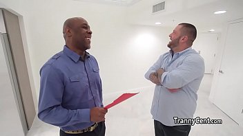 Preview 1 of Sex Transexual - Black guy fucking dudes tranny wife