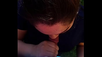 Preview 1 of Hindi Jija Sali Xxx Videohot - Amateur Latina Gives Blowjob Outdoors
