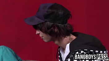 Preview 2 of Nostalgia Japan Hd - Three twinky emo dudes are having fun together in a bareback