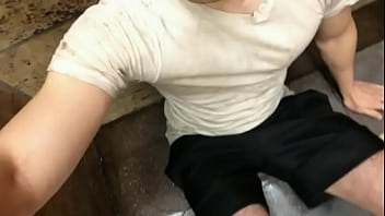 Preview 2 of Talugu Sexe - Wallowing in a piss pit at a train station