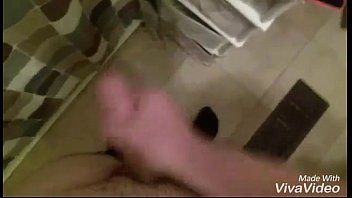 Preview 1 of Japanese Bbw Hana - Stroking my cock while locked in the bathroom