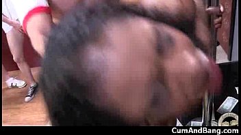 Preview 1 of Awek Fat Onlinein Butt - Ebony slut blows a group of horny dudes 8