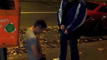 Preview 1 of Thai Gayporn - Pissing and self pissing next to busy street