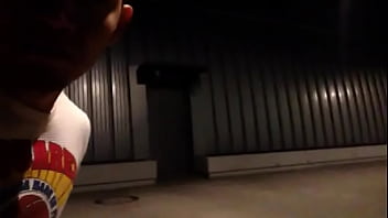 Preview 1 of Hi Res Blowjobs - Selfpissing on street behind hotel