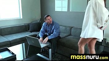 Preview 1 of Xxxx Ce - NuruMassage Teen Slides Oily Pussy on Cock 13