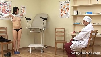Preview 2 of Blond Boobs Lesbian - gets examined doctor
