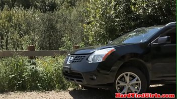 Preview 2 of Xxnx Vr Sex Babes - Bonded submissive whipped outdoors
