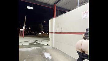 Preview 3 of Nylon Addict - Alex Blair Twerking Her Huge Ass A Car Wash In Public