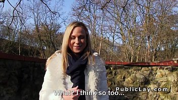 Preview 1 of Eloisa Tube - Blonde amateur flashing and fucking in public