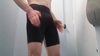 Preview 4 of First Time Queen Anal - Lycra Airfuck 0116 Supermarket Toilet
