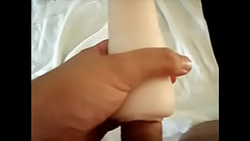 Preview 4 of Granny Norma Double Fucking - Chubby Man Using His Snug Fleshlight