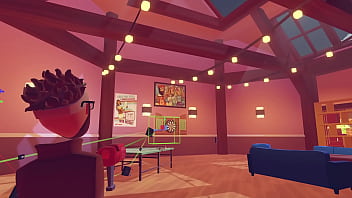 Preview 1 of Porn German Dub - 20 years old cat girl in rec room VR [ Encounter in a winter cabin ]