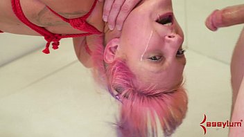 Preview 2 of Beauty Lesbian Teens Webcam - Tanzi Spit Roasted Anal Bondage
