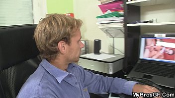 Preview 1 of Hidden Cam Live Cam Sex - Cute euro blonde cheats as he gone