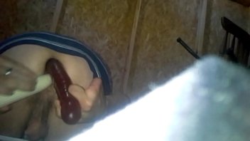 Preview 2 of Mom And Stepson Fuck New Video - stretching ass with 2 toys
