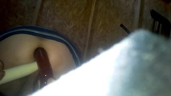 Preview 3 of Mom And Stepson Fuck New Video - stretching ass with 2 toys