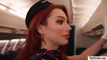 Preview 1 of Karnatakasex Aunty - Flightattendant and customer 3some sex in airplane