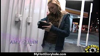 Preview 1 of Baby Nurse Tube - Black chick blows &amp_ fucks cock on a naughty gloryhole 13