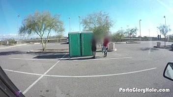 Preview 3 of Tube Usa Movie Envoi - Porta Gloryhole Chubby slut in public GH