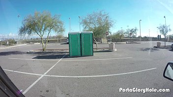Preview 1 of Tube Usa Movie Envoi - Porta Gloryhole Chubby slut in public GH