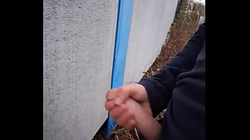 Preview 2 of Japanaskiss - Outdoor masturbation! I Cum on wall in public - Wertert009