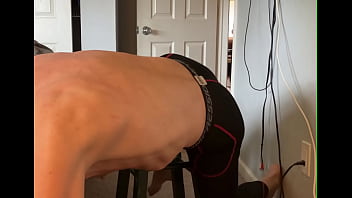 Preview 4 of Gtmde Olmaz Kocam Annar - Stretching on Stool in workout pants myofascial pelvic tension release