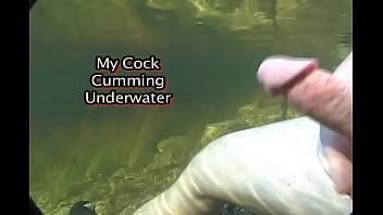 Preview 1 of Alax Sex Texses - My Cock Cumming Underwater