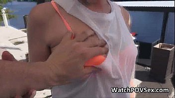 Preview 2 of Gay Romantic Gang - From wet shirt to hot fuck by river