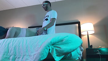 Preview 3 of Live Mobe Xxx - Frat College Boy Fucks Hot Trans Woman in Chastity Doggystyle