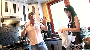 Preview 1 of Sexy Secretar - MOFOZO.com - Busty Maid Gets The Cum On Her Tits