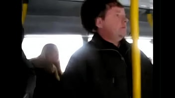 Preview 2 of First Fuking - Russian girls flirt with an exhibitionist stranger on the bus