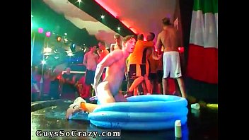 Preview 3 of Masked Throat - Blondes big cocks anal gay group men porn movie The Orange Orgy Boys, 