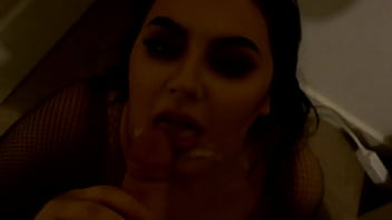 Preview 4 of Xxxmovis H - Cute brunette takes a big facial