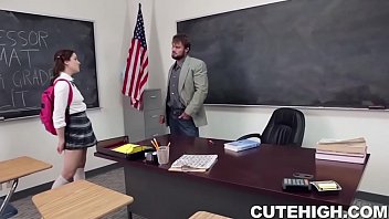 Preview 1 of Pelajar 3gp - Bubbly Brunette Fucks Teacher