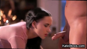 Preview 1 of Wwwxxxvibeo 2019 - Brunette blows in seethrough lingerie