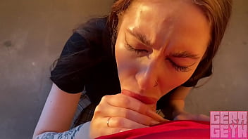 Preview 2 of 6yers Ghirs Fuck - Gerageyn -Smoking Girl Gives a Fast Blowjob On a Public Balcony