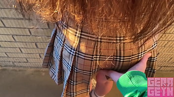 Preview 1 of 6yers Ghirs Fuck - Gerageyn -Smoking Girl Gives a Fast Blowjob On a Public Balcony