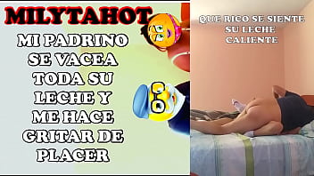 Preview 4 of Penis Great Xxx - PADRINO Y AHIJADA TIENEN SEXO Y LA LLENA DE LECHE Y TERMINA PRE&Ntilde_ANDOLA
