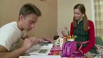 Preview 1 of Sperma Ist So Lecker - Show Step-Sister how get Pregnant after Homework