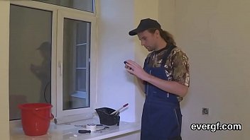 Preview 1 of Black Girlfriend Home Sex Video - Skint bf lets nasty friend to penetrate his gf for money