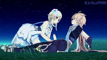 Preview 1 of Marvadi Xxxxx Video - Lumine and Jean Gunnhildr and Aether intense sex. - Genshin Impact Hentai