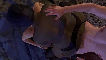 Preview 3 of Dog Fuck Little Teen - Black MILF BBW with a Big Round Ass Gets Double Penetration