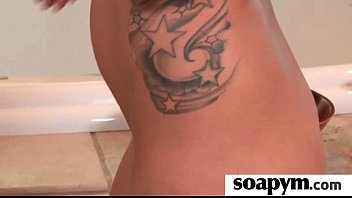 Preview 1 of Father Sunny Leone - Friend Gives Him a Soapy Massage 24