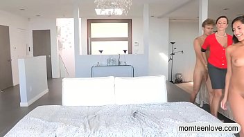 Preview 1 of Xayvon Ayol - Booby stepmom threesome sex with teen