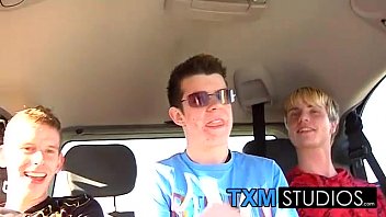 Preview 1 of Wife Horrny Story - Picking up cute twink Todd for hard threesome sex in the car