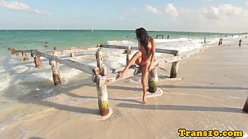Preview 1 of Spots A Boner - Bikini latina tranny facialized