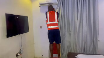 Preview 3 of She Husban Call - A CHEATING MISTRESS SEDUCES A MAINTENANCE GUY