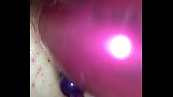 Preview 2 of Full Sd Momxxx Vidio - fluffy wet pussy playing with anal beads huge dildo